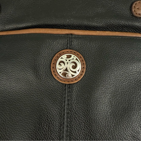 Brighton London Groove Selena Black Taupe Organizer Crossbody Bag Purse - Picture 4 of 16